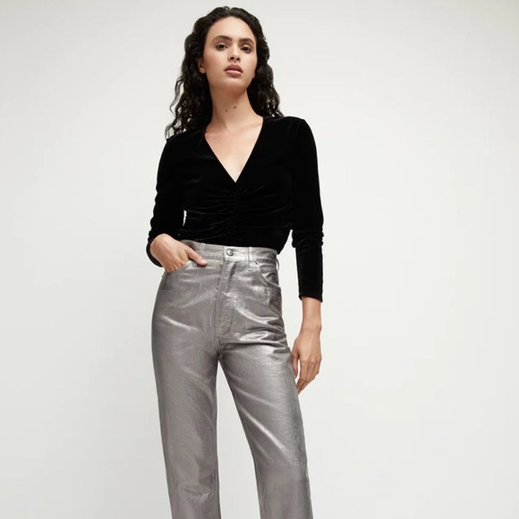 Veronica Beard Pelona Velvet Blouse NWT size 6 - Picture 10 of 11